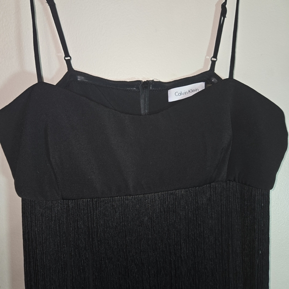 Calvin Klein Black Fringe Mini Dress - Picture 6 of 10